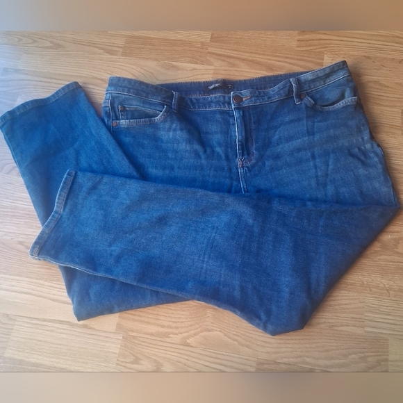 simply vera Denim - Simply Vera, Vera Wang Straight Leg Blue Jeans Z Sz 180